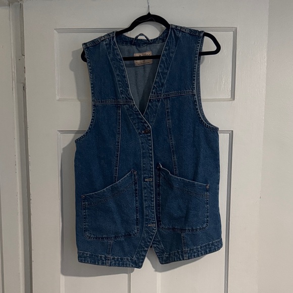 free people denim vest - Picture 1 of 3